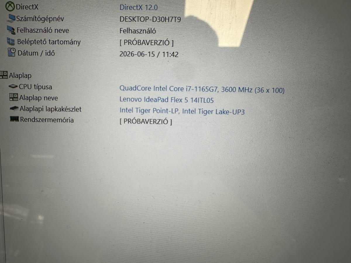 Lenovo Flex 5-14ITL05 14"FHD &Eacute;RINTŐKIJELZŐS i7-1165G7  16GB 256GB NVME WIN11 PRO FELUJITOTT NOTEBOOK