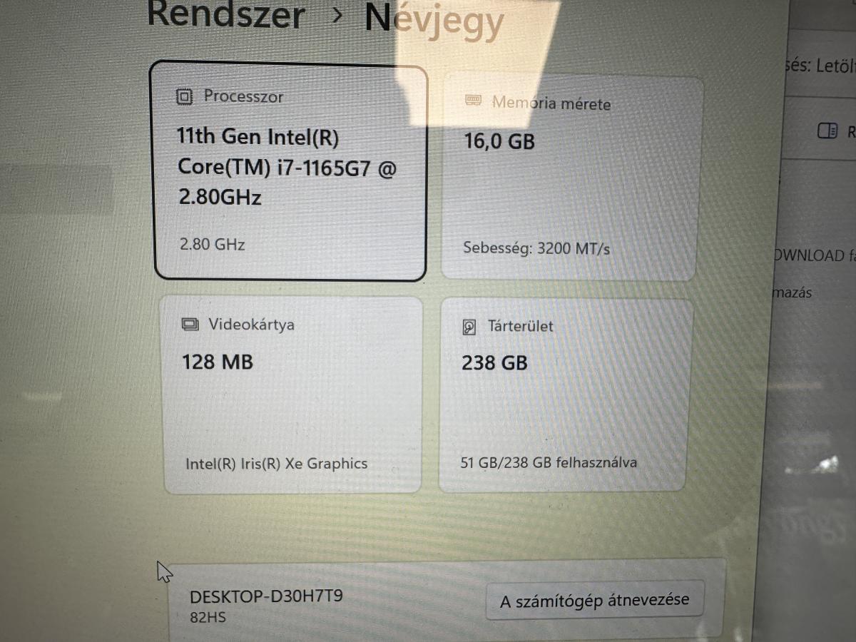 Lenovo Flex 5-14ITL05 14"FHD &Eacute;RINTŐKIJELZŐS i7-1165G7  16GB 256GB NVME WIN11 PRO FELUJITOTT NOTEBOOK