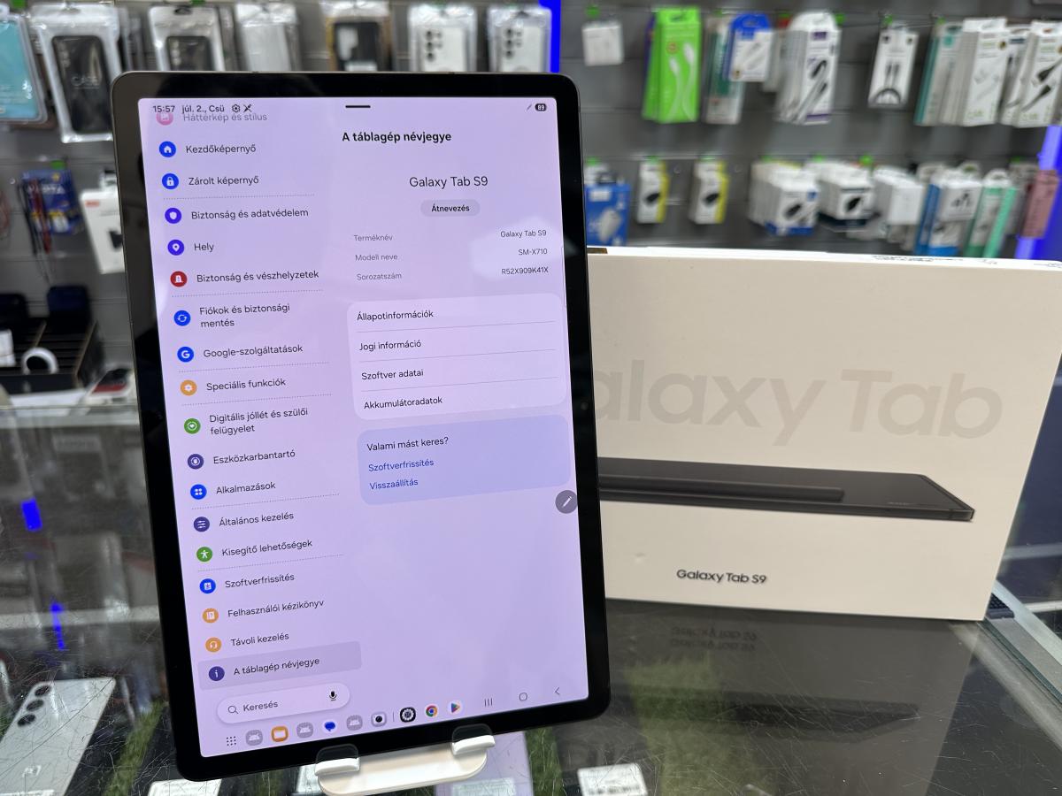 Samsung Galaxy Tab S9 11" Wifi 128/8GB T&aacute;blag&eacute;p+ S Pen(SM-X710), HASZN&Aacute;LT