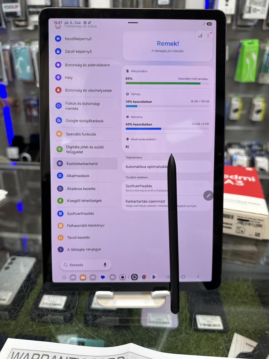 Samsung Galaxy Tab S9 11" Wifi 128/8GB T&aacute;blag&eacute;p+ S Pen(SM-X710), HASZN&Aacute;LT