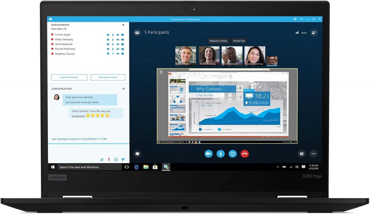 LENOVO THINKPAD X390 YOGA 13.3" TOCHSCREEN FHD i5-8365u 8GB/256GB SSD Win11, LTE ( sim ) Magyaritott Keyboard, fel&uacute;jitott laptop 