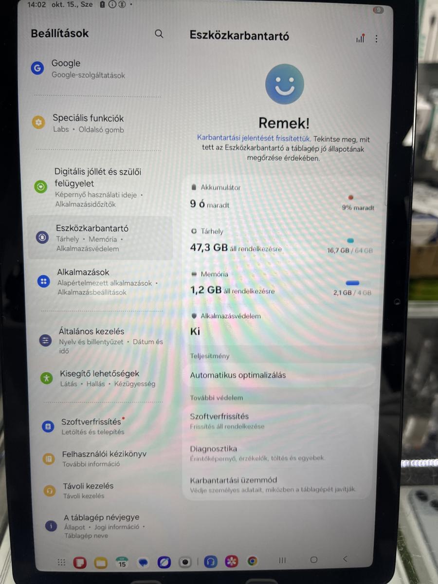 Samsung Galaxy Tab A9+ 11" (SM-X210) 4G/64GB Wifi tablet , fekete