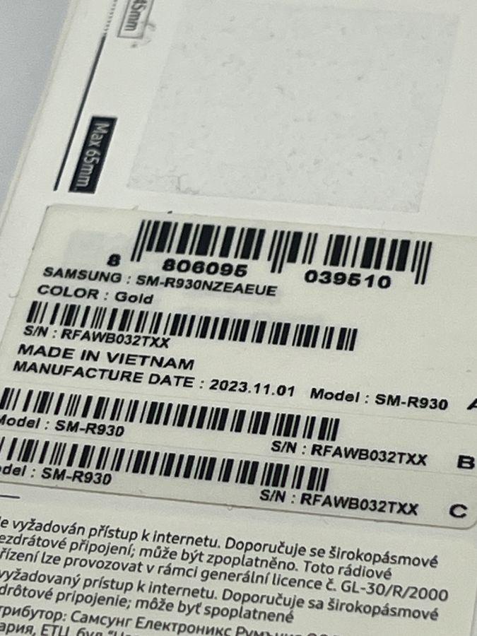 Samsung Watch 6 40mm, SM-R930 Cream szinben, 