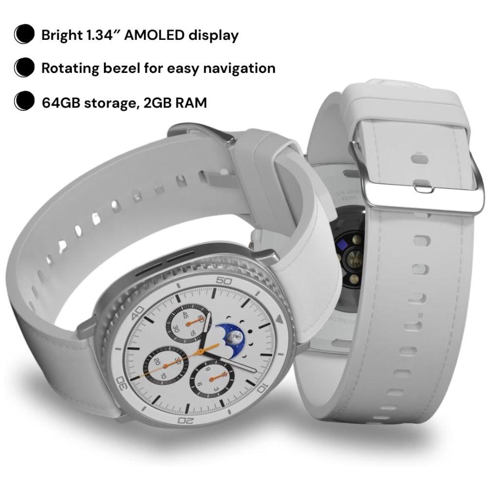 Samsung Galaxy Watch 8 Classic White  46mm BT (SM-L500) Okos&oacute;ra, Feh&eacute;r, haszn&aacute;lt 